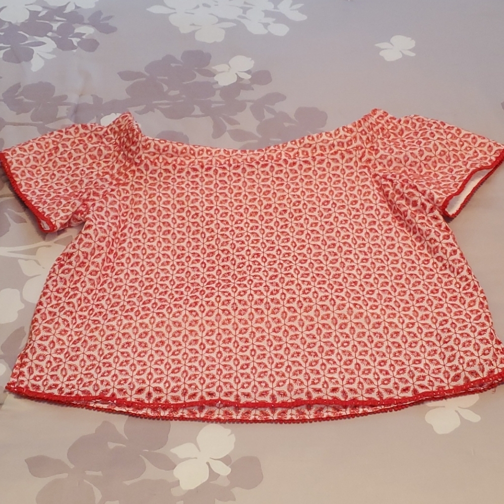 Willow & Clay Eyelet Blouse Large BNWT